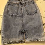 Vintage high waisted Denim Skirt bow detail Blue Size 4 Photo 1