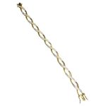 PAJ‎ Gold Bracelet Diamond Accent Braided Bangle Fine Jewelry 7.25" Photo 1