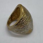 Two Tone Ring Silver and Gold Tone size 7 Photo 4