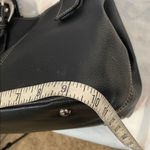 TIGNANELLO BLACK PEBBLED LEATHER BUCKLED BUCKET SATCHEL SILVER HARDWARE Y2K BAG Photo 9