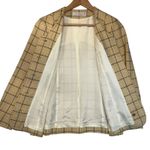 Vintage Young Pendleton 100% Wool Plaid Blazer Jacket Wool Brown Beige Blue 12 Yellow Size undefined Photo 2