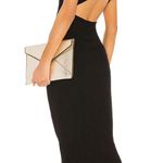 superdown  Revolve Black Ribbed Knit Kellen Midi Dress Bodycon Cutout Back Size S Photo 1