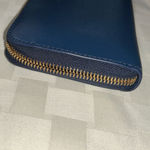 Tory Burch  Navy Leather Wallet with Dusty Photo 6