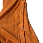 For Cynthia  Women’s Linen Button Dress Sleeveless Asymmetrical Orange Dress Sz S Photo 9