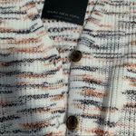 Marc New York NWT  Pink Knit Puff Sleeve Cardigan Size Medium Wine Rust Space Dye Photo 2
