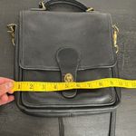 Coach Vintage 5130 Black Leather Station Satchel Crossbody Bag Brass Hardware Photo 13
