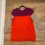 Loft  Women's Colorblock Wool Blend Pullover Sweater Size LP Photo 7