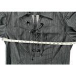 Lafayette 148 Dress Womens 12 Lace Up Short Sleeve Shift Pockets Stretch Modern Photo 6