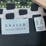 Susan Graver GRAVER Printed LK Fushion Blazer Women's Size 3X Mixed Print Green Photo 4