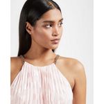 Ted Baker đź’• LONDONđź’• Sasski Pleated Maxi Dress ~ Light Pink US 8-10 NWT Photo 6