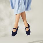 Vivaia Margot Mary Jane Comfort Old Money Washable Arch Support Flats Navy 8 Blue Photo 7