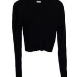 Garage Black Knit Long Sleeve Design Top Women’s Small Medium Staple Piece Shirt Photo 0