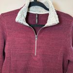Kuhl  Alaska 1/4‎ Zip Pullover Maroon Knit Fleece Sweater Size Medium Photo 2