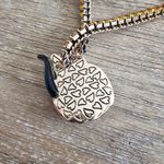 Betsey Johnson  Gold Tone & Crystal Black Cat & Pink Pumpkin Pendant Necklace NWT Photo 1