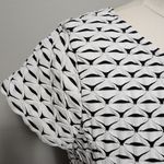 Sharagano Sharango white abstract knit aline midi dress size 8 Photo 1