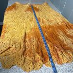 Sol Crochet Tie Dye Maxi Skirt Long Flowy Boho Hippie Orange Women’s Size XL Photo 6