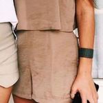 Missguided Collar V-Neck Satin-style Romper Photo 0