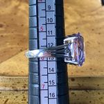 Natural Lavender Amethyst Sterling Silver Cocktail Ring Size 5.75 Photo 7