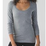 Lululemon  Athletica Anahatasana Long Sleeve Tee Heathered Medium Grey M 8 10 Photo 0