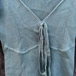 Oak + Fort Blue Ribbed Sweetheart Sweater Medium Photo 2