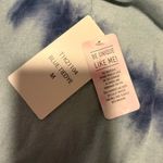 Hippie Rose  Blue Crew Neck Sweater with Artistic Tie-Dye Photo 6