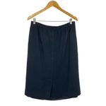 Vintage 90s Koret Pure Wool Mini Skirt Black Basic Minimalist Retro Womens 12 Photo 2