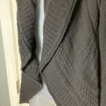 autumn cashmere  Cable Knit Shawl Collar Sweater Black XS Waterfall Front Classic Photo 3