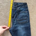 Grace in LA High Waisted Medium To Dark Wash Super Flare Bell Bottoms Boho (28) Blue Photo 6