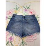 Kancan Distressed Cutoff Denim Shorts Rainbow Detail Women's Size L Blue Size L Photo 1