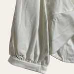 Amur  Oni White Organic Cotton Cropped Twist Front Puff Sleeve Blouse XL NWT Photo 5