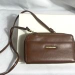 Koltov Women’s Chocolate Brown Crossbody Mutli Comparment Purse Full Zip Leather Photo 0