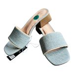 Jones New York  Blue Denim Mules 7.5 Photo 3