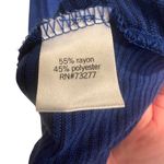 Apt. 9  Women's Cobalt blue and black striped Cold Shoulder t-shirt dress large Photo 2