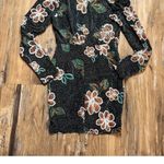 FATE‎ Floral Embellished Surplice LongSleeved Dress NWT Size Small Black Photo 3