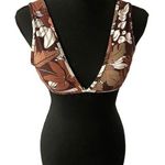 Aerie  Floral Scoop Wide Strap Plunge Bikini Top Small Women’s Maplewood 2470 Photo 0