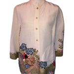 Citron Santa Monica Jacket Womens M Used Silk Linen Size M Photo 2