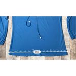 Anne Klein  Blue Lacy‎ Long Sleeve Tie Blouse Top Modern Feminine sz MEDIUM Photo 3