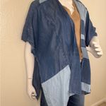 Cloth & Stone  Anthropologie Denim Patchwork Kimono One Size.  #250 Photo 2