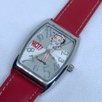 Betty Boop  Nurse Watch Women Silver Tone 31mm quartz analog Red Leather running Photo 1