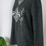 Under Armour Dark Gray Round Neckline Sweatshirt Rajuns Cajun & Fleur De Lis L Photo 3