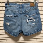 American Eagle High-Rise Distressed Denim Skort – Button Fly Photo 1