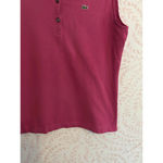 Lacoste  Sleeveless Pink Polo Shirt Size 44 Photo 2