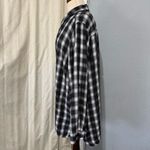 Lane Bryant Shirt Plus Sz 22/24 LS Black Plaid Shacket Pockets Roll Tab Sleeve Photo 4