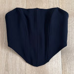 Edikted  Corset Top Strapless Boned Size S Black Photo 0