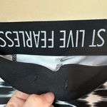 Nike  Dri-Fit Black & White Printed Spandex Crop Athletic Leggings Photo 4