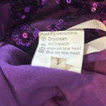 Women’s Purple Mermaid Fit Prom Party Dress Sparkly Sequins Lace Up Back Size 4 Photo 7