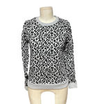Whistles Cheetah Flocked Sweatshirt Grey Marl Size XS Gray Photo 2