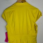 Betsey Johnson NWT Yellow Rockabilly Dress Sz 12 Pinup Girl Wrap Fit Flare Photo 12