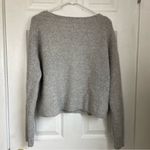 BP . Knit grey sweater v neck cropped fall ribbed women's size XS oversized Photo 6