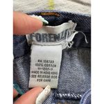 Forenza Vintage  100% Cotton Dual Side Black Velvet Stripes Straight Leg Jeans 8 Photo 3